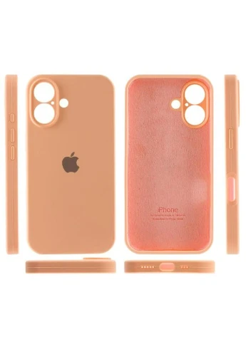 Чехол Silicone Case Full Camera Protective (AA) для Apple iPhone 16 (6.1\") Персиковый Epik (373939314)
