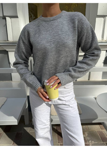 Серый зимний свитер Україна UMButik