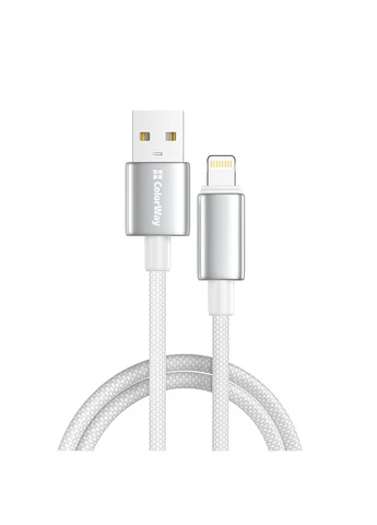 Кабель USB - Lightning (M/M), zinc alloy braided, 3А, 2 м, White (CW-CBUL099-WT) Colorway (392033606)