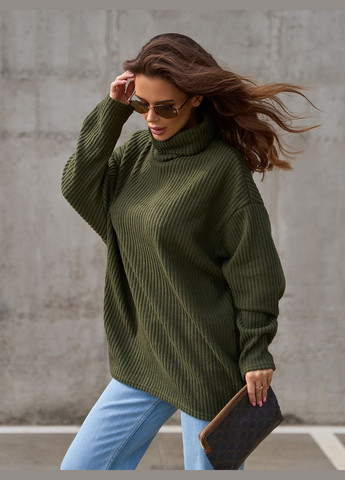 Оливковий (хакі) демісезонний светри ISSA PLUS 13763