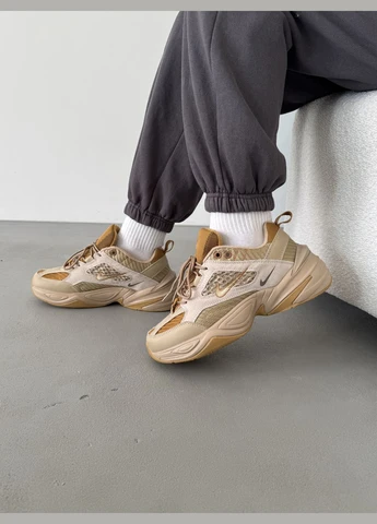 Кроссовки женские Nike M2K Tekno beige | Найк М2К Текно бежевые No Brand бежевые демисезоны (316231454)