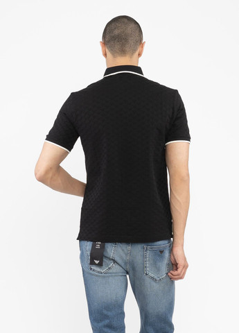 Черная футболка-поло для мужчин Emporio Armani