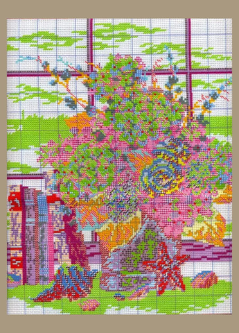 Набір для вишивання за нанесеною на канву схемою "Elegant ". AIDA 14CT printed, 35*36 см Joy Sunday (313614679)