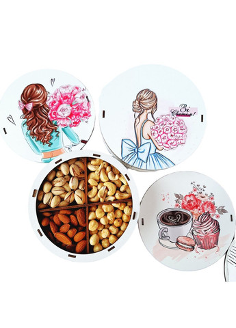 Наборы орехов в деревянной коробочке 300 граммов для девочки. Царство Меду (324627698)