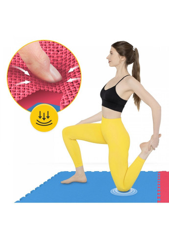 Мат-пазл (ласточкин хвост) Mat Puzzle EVA 100 x 100 x 4 см Blue/Red (P-5907739310668) 4FIZJO (372925220)