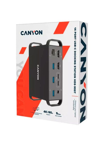 Док-станция HDS-95ST USB-C 14-в-1 Black (CNS-HDS95ST) Canyon (324021460)