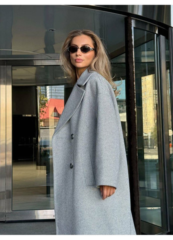 Сіре демісезонне Жіноче пальто КЛАСИКА з кишенями (mil575) milirud