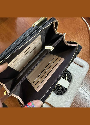 Женская мини сумочка клатч маленькая сумка для телефона черная ManYiDi (340113305)