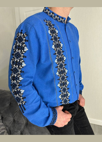 Блакитна вишиванка Garna візерунок орнамент пряма бавовна, поліестер (325989485)