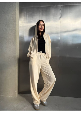 Жіночий спортивний костюм: худі на блискавці та штани вільного фасону MonCher (364864218)