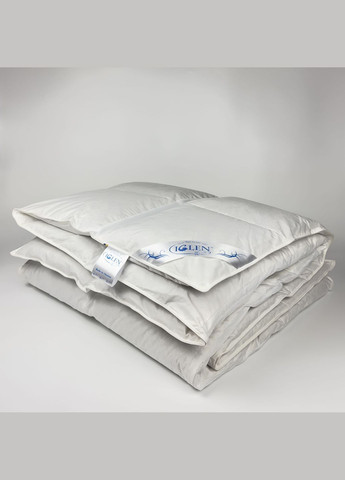 Демисезонное одеяло со 100% белым гусиным пухом полуторное Climatecomfort 140х205 (140205110W) Iglen (282313395)