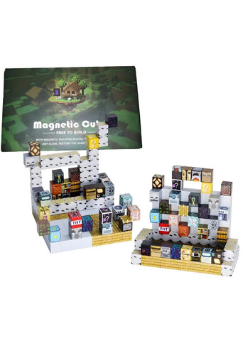 Магнітний конструктор для дітей Magnetic Cube Інструментальний Цех 128шт (2104618678) No Brand (357209797)