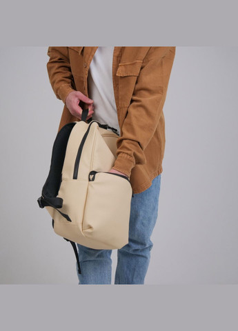 Повседневный рюкзак из экокожи бежевого цвета с отделением под ноутбук ToBeYou X (293247104)