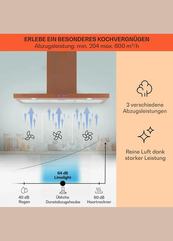 Кухонная вытяжка Limelight 90 (10041133) Klarstein (338194821)