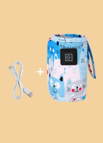 Подогреватель для бутылочки портативный, термоупаковка №3 Котик голубой BabyOno (280941682)