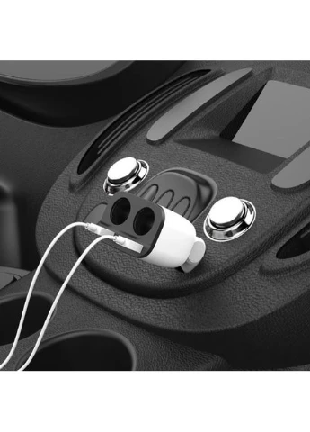 Автомобільний зарядний пристрій від прикурювача Z28 Power Ocean 2 USB, 3.1 A Hoco (318017691)