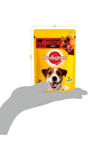Влажный корм для взрослых собак Говядина, ягненок в соусе, 100 г Pedigree . (303701252)