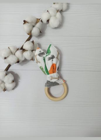 Комфортер Медвежонок и Эко грызунок Шуршащие ушки и подвеска ручной работы динозавкик a.l.babybox No Brand (315488199)