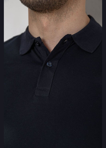 Темно-синя поло чоловіче однотонне, колір жовтий, Ager