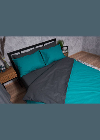 Комплект постельного белья Бязь Gold Люкс King Size 220x240 наволочки 2х70х70 (MS-820002685) Moon&Star Gray Green (286761794)