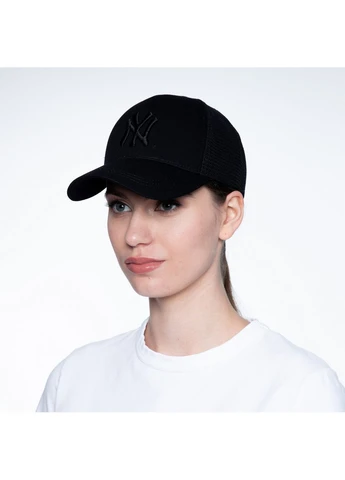 Бейсболка тракер женская хлопок черная FLANNERY LuckyLOOK 198-722 (322780642)