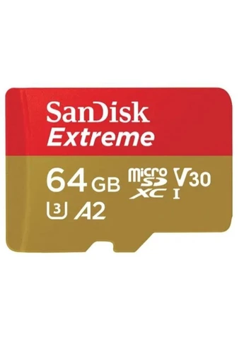 Карта памяти Extreme For Action Cams and Drones 64 GB C10 UHSI U3 V30 R170 W80 SanDisk (308336914)