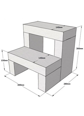 Скамейка-ступенька из дерева Маунтин зефир-савоярди (ССТ-00232015) No Brand (327849269)