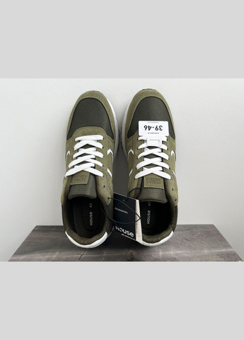 Оливковые (хаки) всесезонные кроссовки мужские зеленые хаки House