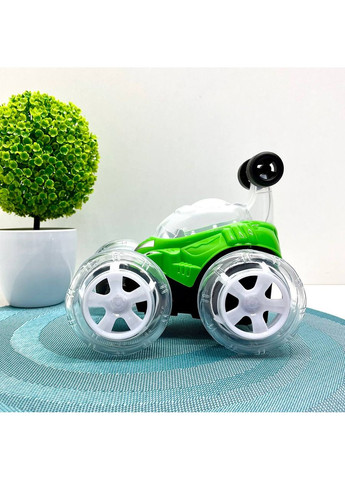 Машинка-перевертыш на радиоуправлении музыка свет поворот 360 USB зарядное Зеленая (9802M-1) No Brand (365807447)