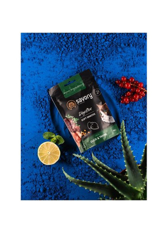 Мягкое лакомство для улучшения пищеварения кошек, утка с тимьяном, 50 г Savory (349823097)