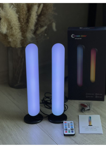 Комплект настільних RGB світильників 2 шт з керуванням зі смартфона та пультом LED нічники, розумна настільна лампа, геймерське No Brand (391388366)