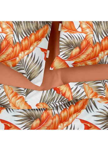 Двоспальний комплект на резинці ORANGE PALMS CS1 Ранфорс 180х220 см Cosas (307386909)