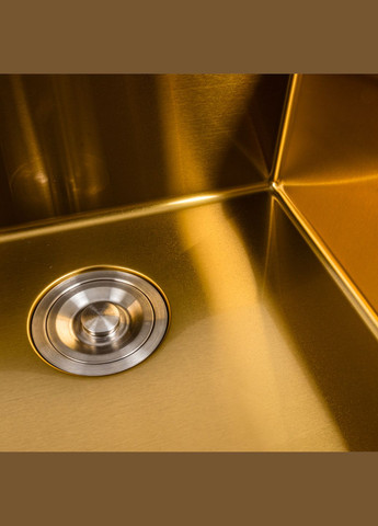Кухонна мийка Handmade PVD золото 50*50/220 3,0/1,5 мм корзина та дозатор в комплекті Platinum (269793169)