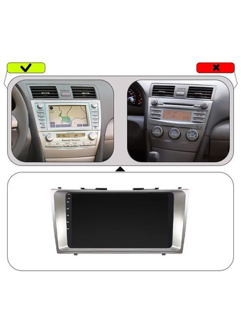 Штатная магнитола 9" для Toyota Camry VI (XV40) 2006-2009 6/128Gb 4G Wi-Fi GPS Top Тойота 5 шт. Lesko (336200832)