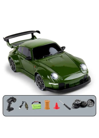 Машинка на радиоуправлении Porsche 911 зеленый для дрифта No Brand (393687446)