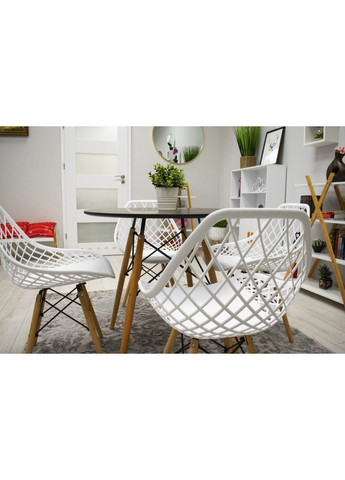 Стілець Sakai з дерев'яними ніжками ажурна спинка Leobert (361951473)