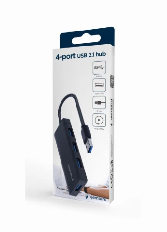 USB-хаб 4 ports Black (UHB-U3P4-03) Gembird (348110166)
