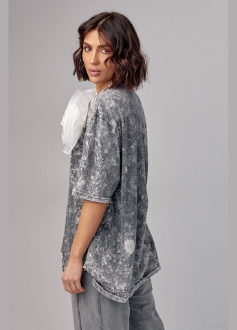 Футболка в техніці тай-дай з об'ємною квіткою Liton - (296988272)