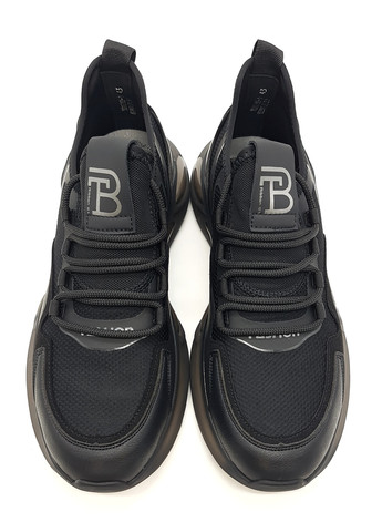 Черные всесезонные мужские кроссовки черные текстиль ya-18-1 26 см(р) Yalasou