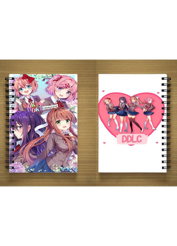 Блокнот Sketchbook Скетчбук с принтом Doki Doki Literature Club | Литературный клуб Доки Доки #01 Kika (367088761)