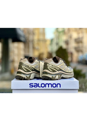 Цветные демисезонные кроссовки мужские salomon xt-6 brown gore-tex саломон xt-6 No Brand