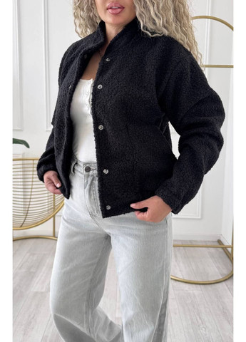Бомбер теплий кашемір букле на кнопках з кишенями Україна (362189212)