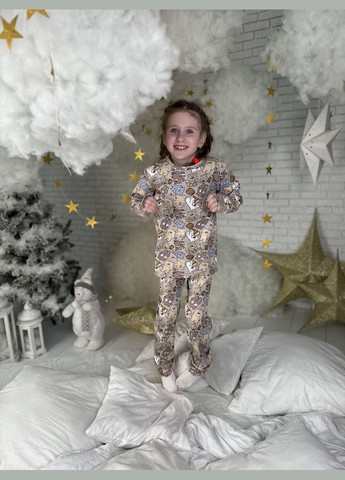 Бежевая пижама для девочки (подростковая) hc (h001-6076-024-2-1) No Brand