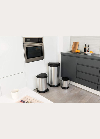Контейнер для мусора с педалью Deco bin 5 л (02160) Серебристый Curver (334713935)