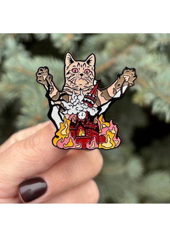 Значок Кот ебашит москву (7519) Dobroznak (369666866)