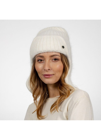 Шапка вушанка жіноча ангора молочна ARINDA 237-179 LuckyLOOK 542-020 (322792346)