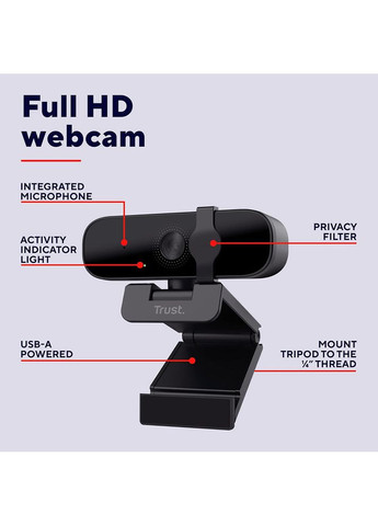 Web-камера Tanor Full HD Black (25548) Trust (323121525)