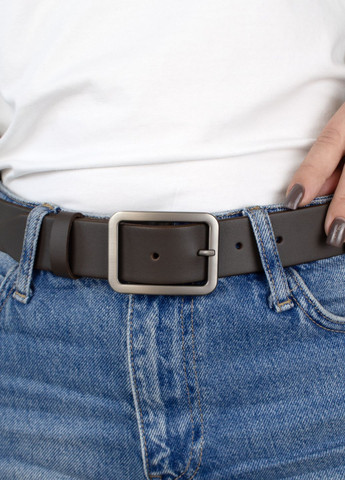 Ремінь жіночий шкіряний HC-3455 темно-коричневий під джинси (120 см) HandyCover (304971217)