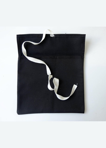 Текстильный -мешок для упаковки 19х17 см черный, подарочный -мешочек саржа светлая лента No Brand конверт (336550666)