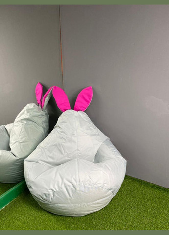 Крісло-мішок Зайчик Груша, MEGA XXXL - 160х120 Оксфорд 600D.PU.WR 314 Світло сірий SkyPuff (339871339)